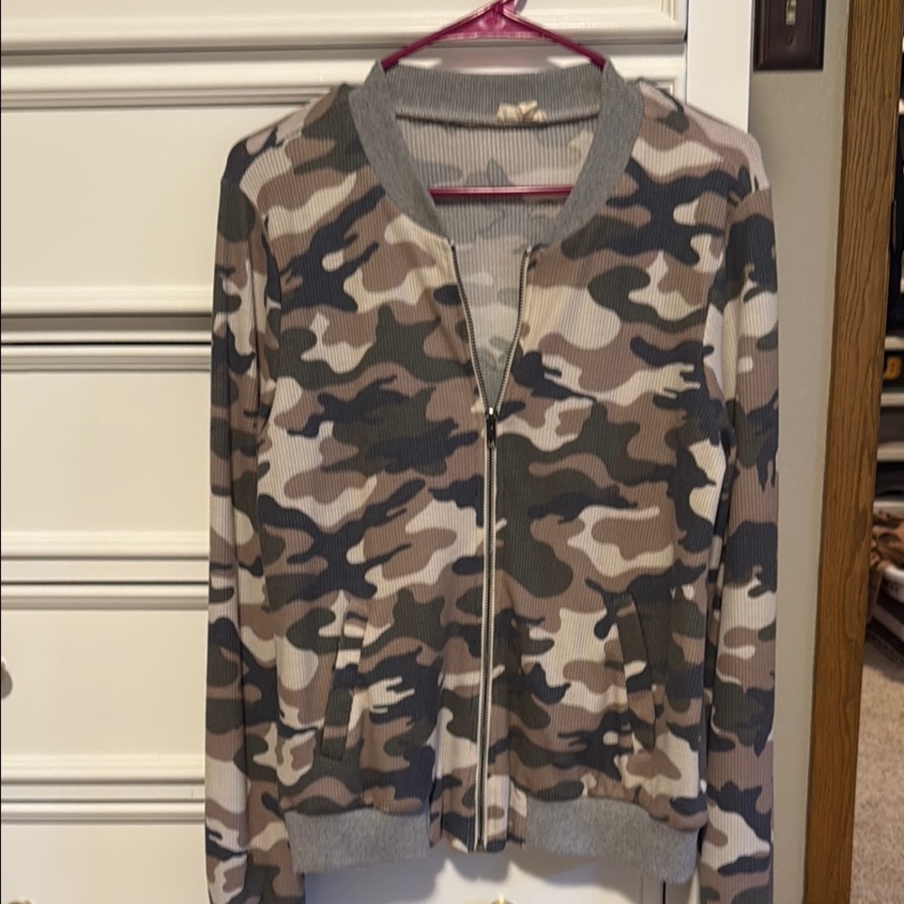 Hem & Thread Brown and Green Bomber Jacket